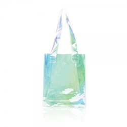 תיק אופנתי, שקוף עם אפקט הולוגרמה עשוי PVC