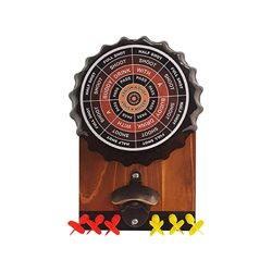 קליעה למטרה מגנטי על בסיס לוח עץ עם פותחן מובנה