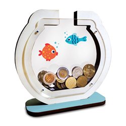 קופת חיסכון שקופה בצורת אקווריום