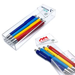 קלמר שקוף ממותג עם סגירת מגנט