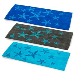 מגבת חוף מכותנה דגם כוכב