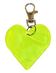 מחזיק מפתחות בצורת לב מחזיר אור