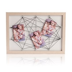 מסגרת מעוצבת לתמונות עשויה עץ עם חוטים