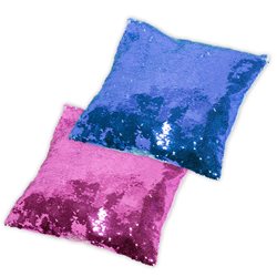 כיסוי כרית עם פייטים מתחלפים