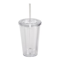 כוס שתייה קרה עם קש