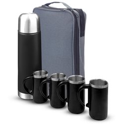 סט תרמוס 0.5 ליטר ו-4 ספלים