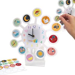 שעון פעילויות עם מדבקות ממותג