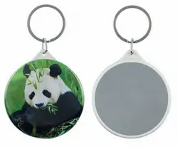 מחזיק מפתחות עגול כולל מראה ומיתוג