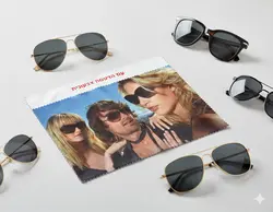 מטלית ממותגת לניקוי משקפיים